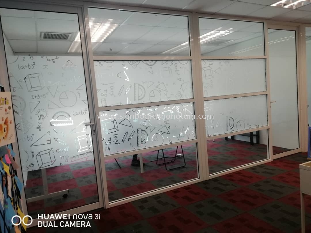 INDOOR OFFICE GLASS FROSTED STICKER 