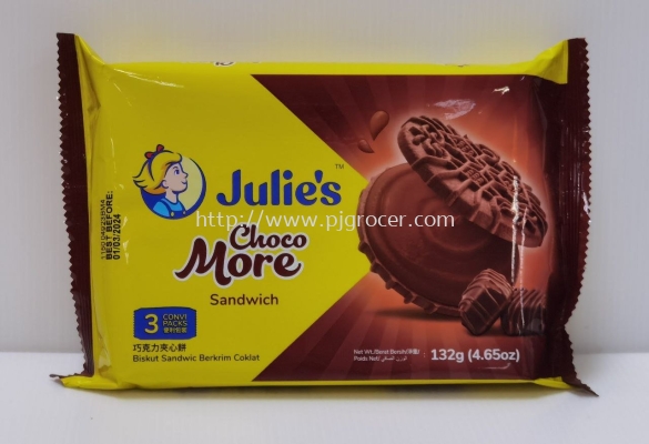 JULIE'S CHOCO MORE SANDWICH 132G