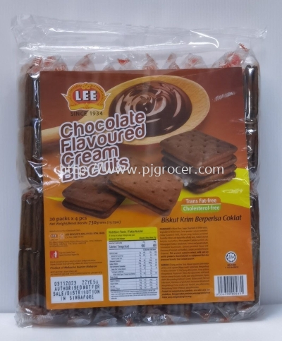 LEE CHOCOLATE FLAVOURED CREAM BISCUITS 730GM