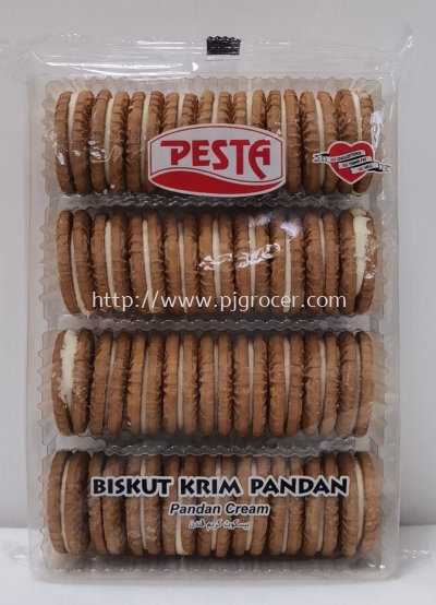 PESTA PANDAN CREAM BISCUIT 450GM