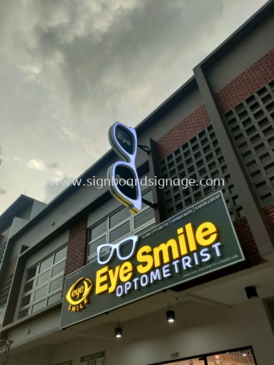 Eye Smile Optometrist - Outdoor 3D LED Frontlit Signboard - Ampang