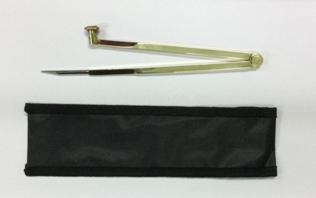 8 INCH S/STELL POINT PENSIL COMPASS WITH CLOTH COVER