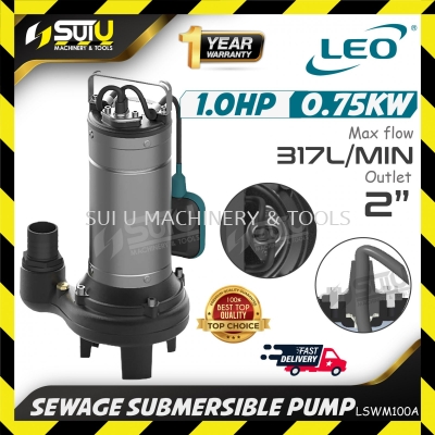 LEO LSWM100A / LSWM 100A 1HP Sewage Submersible Pump / Pam Air Kumbahan 0.75kW (XSP18-12/0.75L)