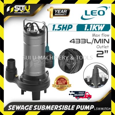 LEO LSWM150A / LSWM 150A 1.5HP Sewage Submersible Pump / Pam Air Kumbahan 1.1kW (XSP20-9/1.1L)