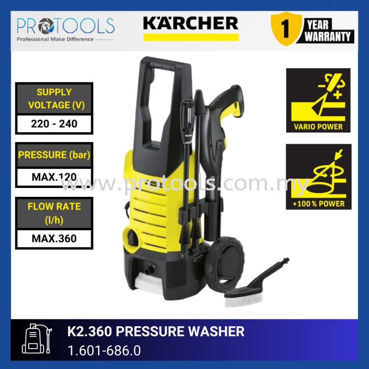 KARCHER K2.360 HIGH PRESSURE CLEANERS | 1.601 - 686.0