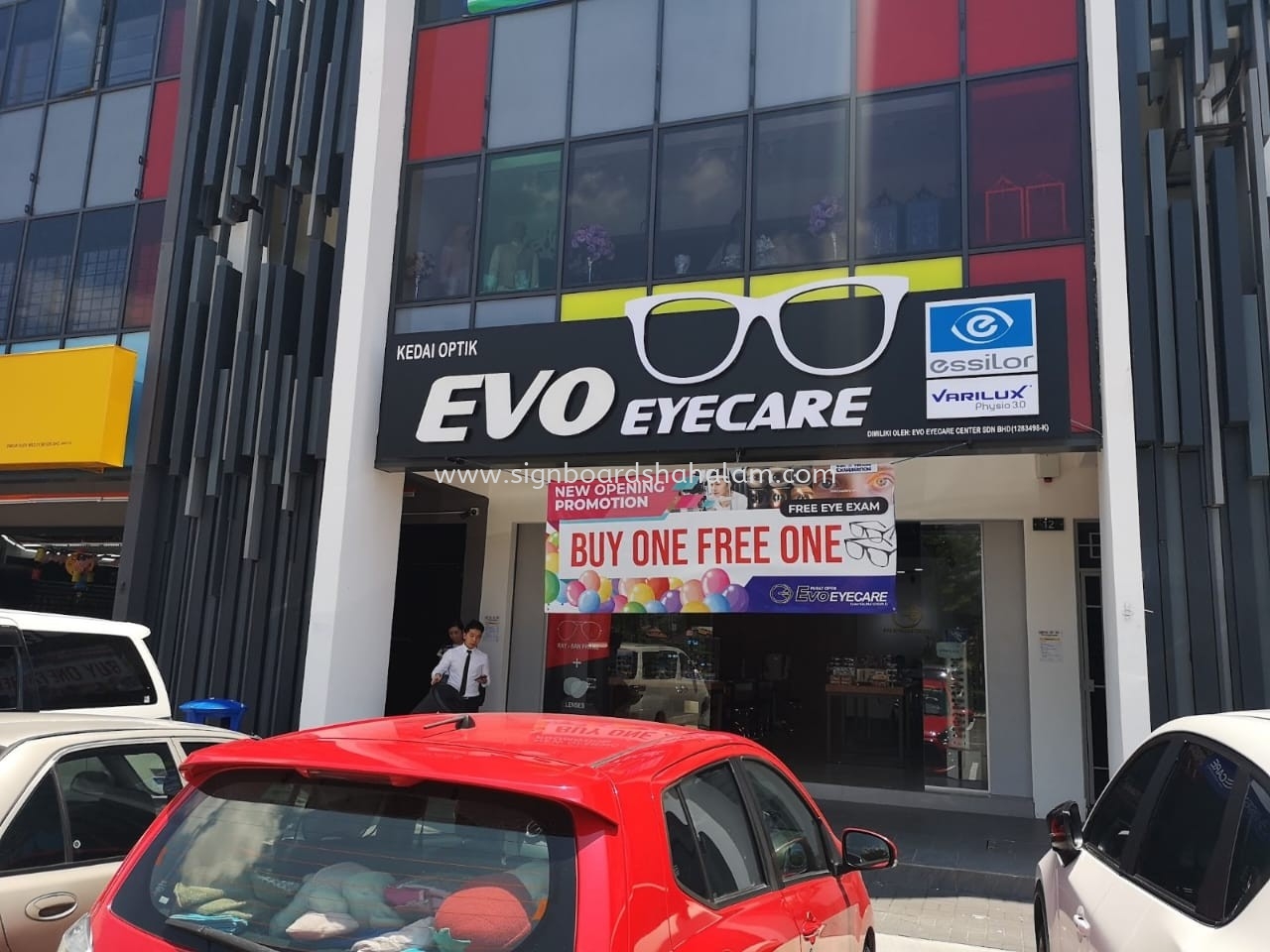 KEDAI OPTIK EVO EYECARE OUTDOOR 3D LED FRONTLIT SIGNAGE