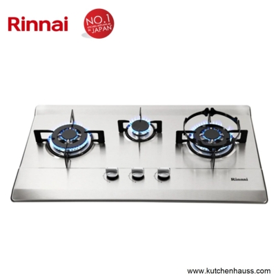 Rinnai 77cm Dapur Gar 2 Tungku Keluli Tahan Karat RB-713N-S