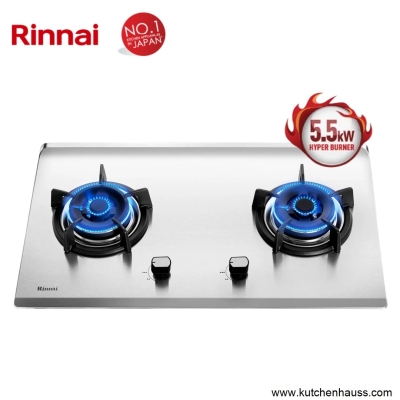 Rinnai 76cm Dapur Gar 2 Tungku Keluli Tahan Karat RB-72S