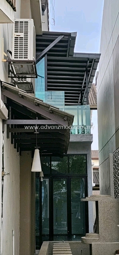 Mild Steel Awning Cover With Aluminium Composite Panels