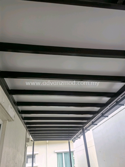 Mild Steel Awning Cover With Aluminium Composite Panels