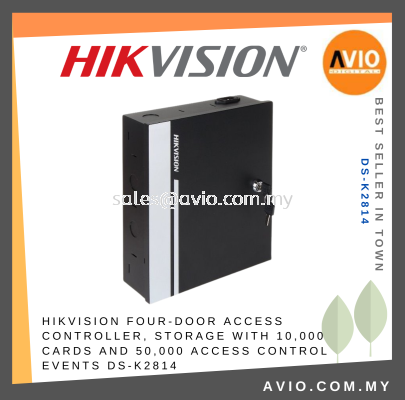 Hikvision Four 4 Door Access Controller Storage with 10000 Cards 50000 Access Events RS485 RJ45 LAN TCP/IP DS-K2814