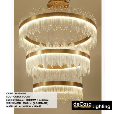 High Ceiling Modern 3 Layer Chandelier Light (1023)