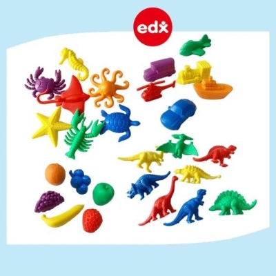 EDX Aquatic, Fruits, Dinosaurs And Transportation Counters