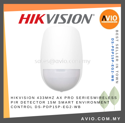 Hikvision Wireless AX PRO Wireless Alarm PIR Motion Detector 30KG Pet Immune 433MHz Configure by APP DS-PDP15P-EG2-WB