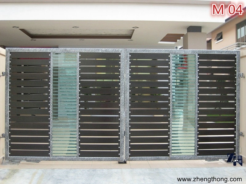 Pintu Gate Campur Aluminium - M04 Reka Bentuk Pintu Pagar Pintu Gate Campur Aluminium Carta Pilihan Warna Corak