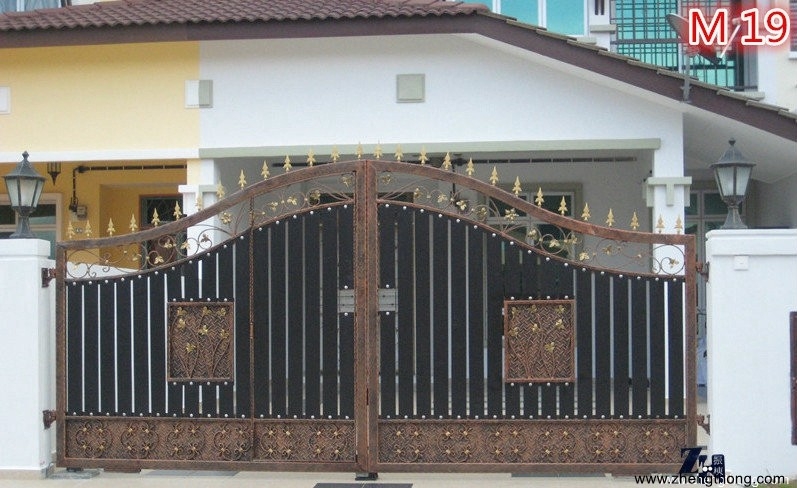 Pintu Gate Campur Aluminium - M19 Reka Bentuk Pintu Pagar Pintu Gate Campur Aluminium Carta Pilihan Warna Corak