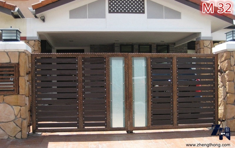 Pintu Gate Campur Aluminium - M32 Reka Bentuk Pintu Pagar Pintu Gate Campur Aluminium Carta Pilihan Warna Corak