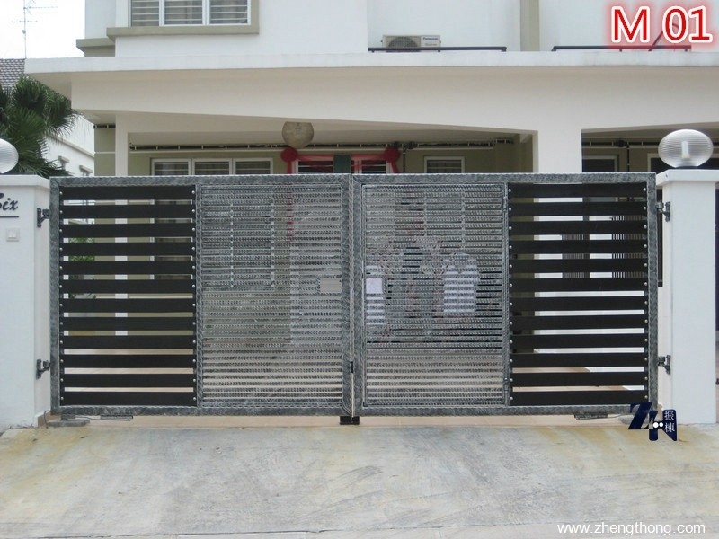 Pintu Gate Campur Aluminium - M01 Reka Bentuk Pintu Pagar Pintu Gate Campur Aluminium Carta Pilihan Warna Corak