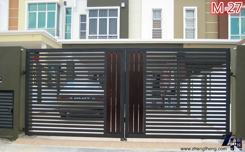 Pintu Gate Campur Aluminium - M27 Reka Bentuk Pintu Pagar Pintu Gate Campur Aluminium Carta Pilihan Warna Corak