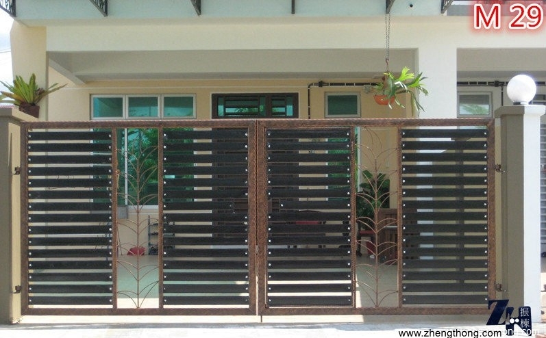 Pintu Gate Campur Aluminium - M29 Reka Bentuk Pintu Pagar Pintu Gate Campur Aluminium Carta Pilihan Warna Corak