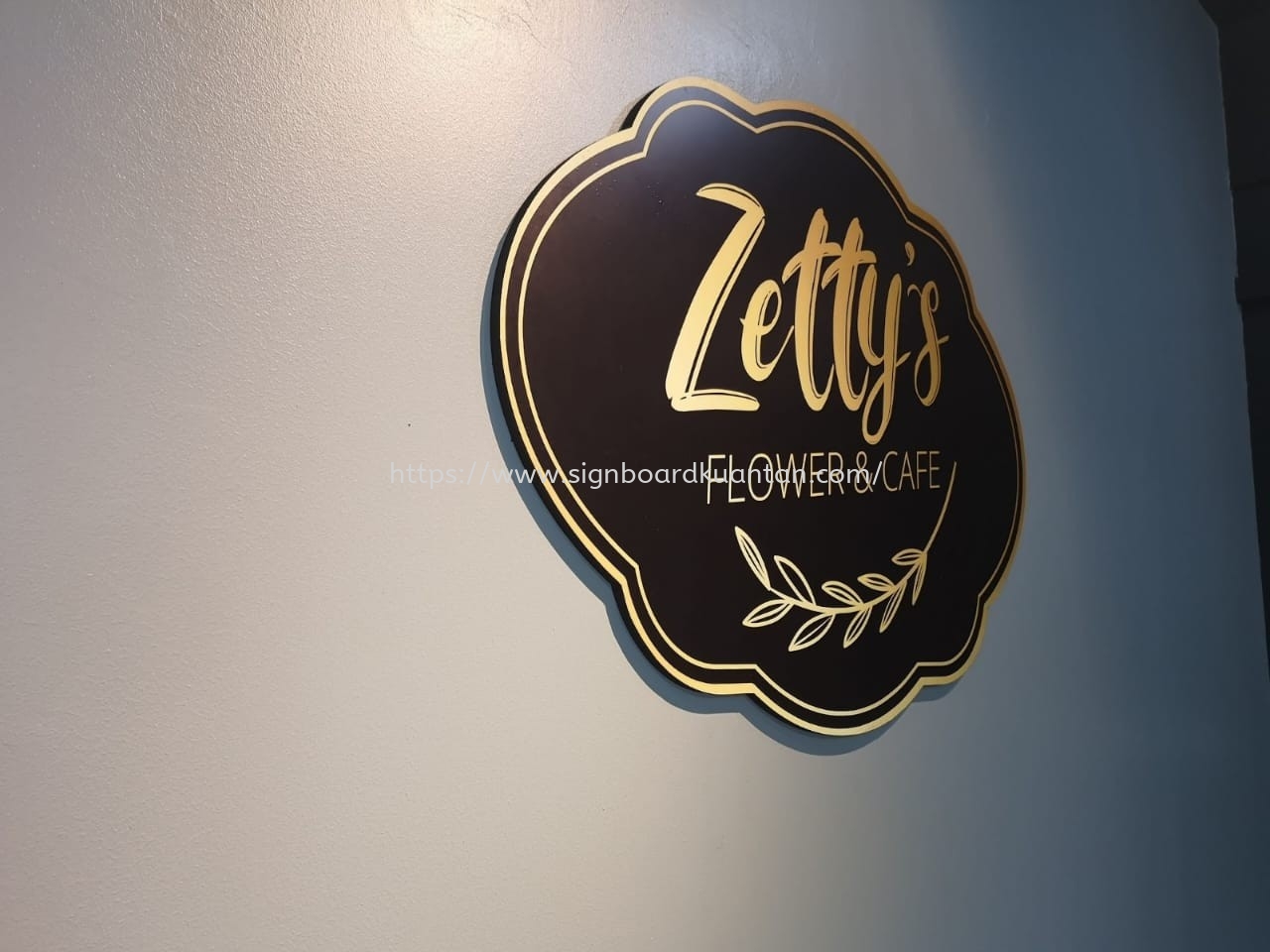 ZETTY'S FLOWER & CAFE OUTDOOR 3D LED BACKLIT AND INDDOR PVC FOAM BOARD 3D LETTERING SIGNAGE 