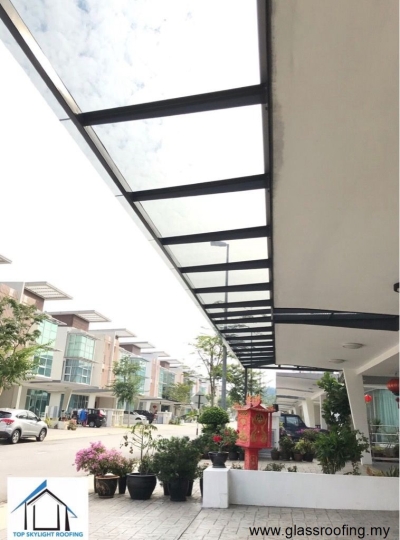 T-Beam Frame Glass Awning