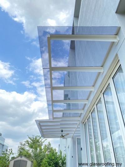 T-Beam Frame Glass Awning