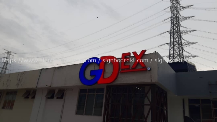 gdex 3d led frontlit box up logo lettering signage signboard at johor 