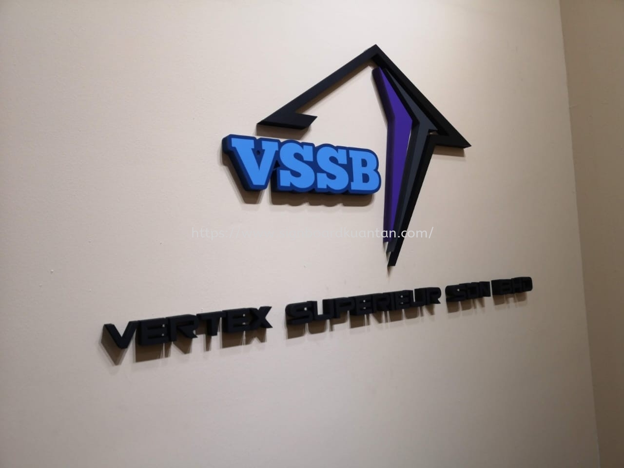 VERTEX SUPERIEUR INDOOR PVC FOAM BOARD 3D LETTERING SIGNAGE AT KUANTAN AIR PUTIH 