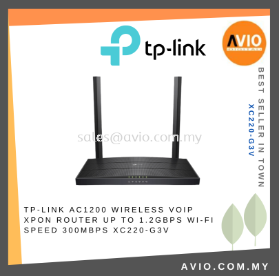 TP-LINK Tplink AC1200 Wireless VoIP XPON Wifi Wi-Fi Router Dual Band 1.2Gbps 1167Mbps 4x Gigabit LAN 2 Antenna XC220-G3v