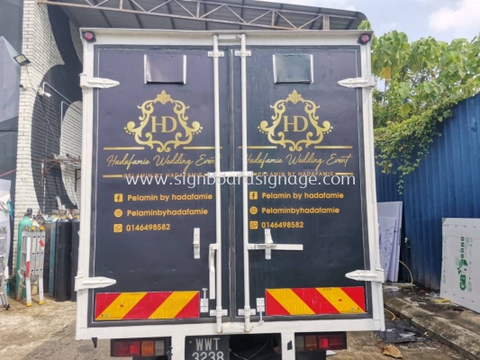 Hadafamie Wedding Event - Lorry Uv Injket Sticker - Shan Alam  