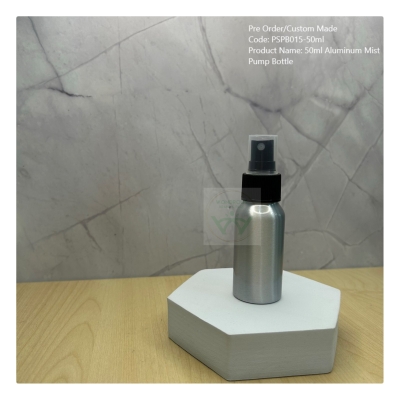 50ml Aluminum Black Mist Pump Bottle - PSPB015