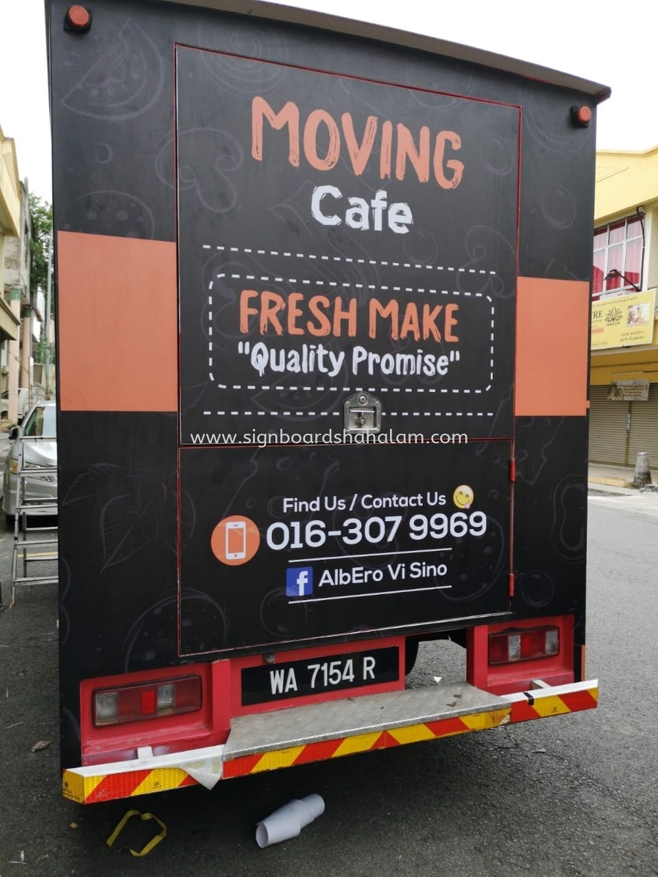 MOVING CAFE TRUCK LORRY & VAN STICKER PRINTING 