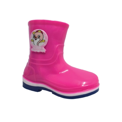 KIDS PULL ON TRENDY RAIN BOOT (RS 808-FU) (SS.L)