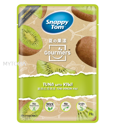 SNAPPY TOM GOURMERS POUCH TUNA WITH KIWI 70G