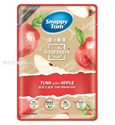 SNAPPY TOM GOURMERS POUCH TUNA WITH APPLE 70G