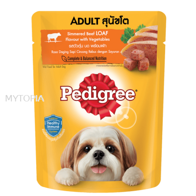 PEDIGREE POUCH SIMMERED BEEF WITH VEGETABLES 80G