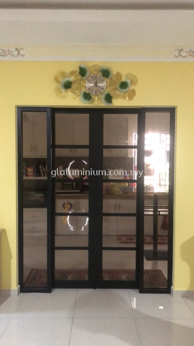 Hanging sliding doors 2 panel + fix glass @Laman Harmonis, Jalan Tengah 8, Taman Harmonis, BT 6 1/2,jalan Gombak, Kuala Lumpur 