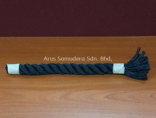 Polyester Rope Black Soft Twisted 3 Strands Diameter : 16 mm