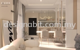 THE COVE, IPOH STORAGE CABINET / DISPLAY CABINET / DINING TABLE / DINING CHAIR / MARBLE TEXTURE / LED LIGHTING / DECORATION GLASS WALL PANEL/MARBLE PANEL/DISPLAY CABINET/LED LIGHTING/DINING TABLE/DINING CHAIR/WINE CABINET/PAINTING/GREY COLOR/WHITE COLOR/MARBLE TEXTURE/SLIDING DOOR DINING AREA DESIGN