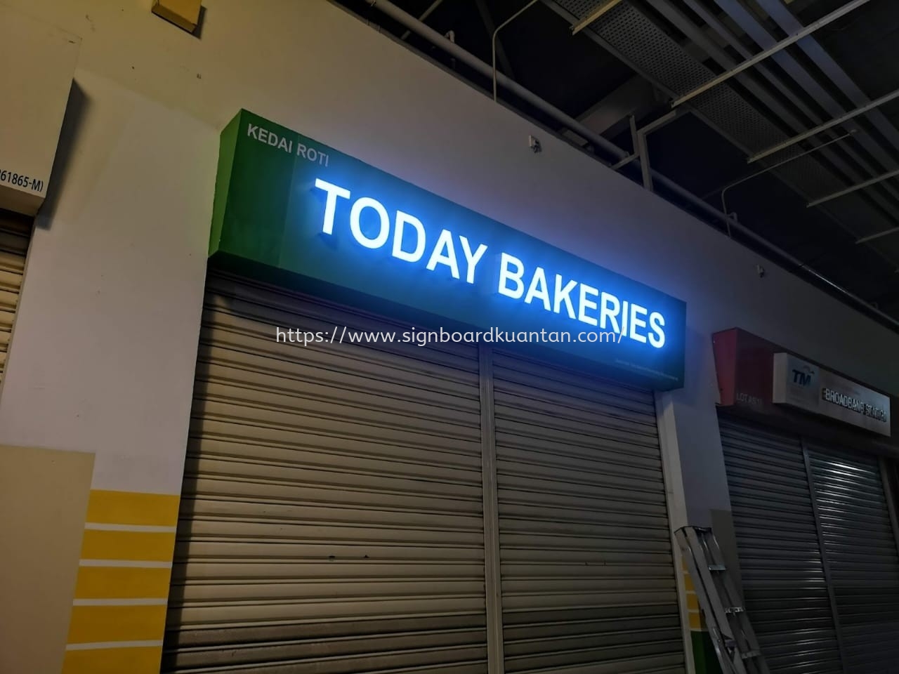 TODAY BAKERIES INDOOR 3D LED FRONTLIT SIGNAGE AT KUANTAN AIR PUTIH 