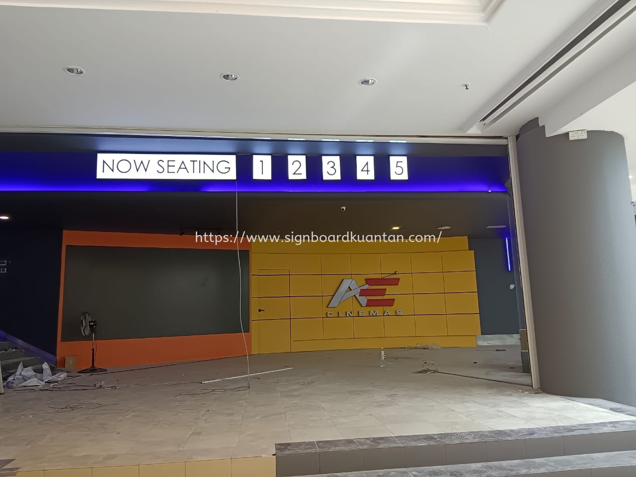 AE CINEMA 3D LED FRONTLIT & LED NEON & LIGHTBOX SIGNAGE SIGNBOARD AT KUANTAN 