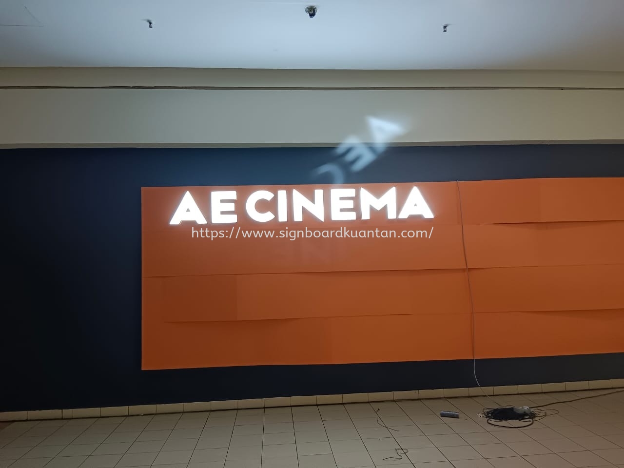 AE CINEMA 3D LED FRONTLIT & LED NEON & LIGHTBOX SIGNAGE SIGNBOARD AT KUANTAN 