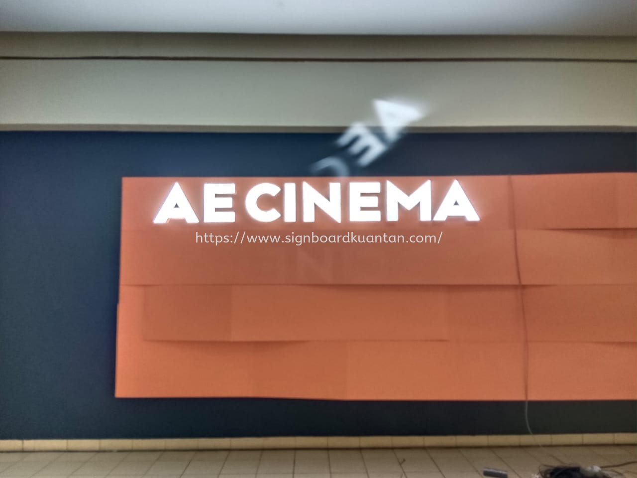 AE CINEMA 3D LED FRONTLIT & LED NEON & LIGHTBOX SIGNAGE SIGNBOARD AT KUANTAN 