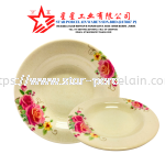ROUND SOUP PLATE  (PINK ROSE)