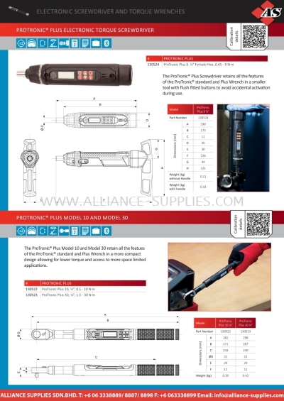 NORBAR Protronic® Plus Electronic Torque Screwdriver / Protronic® Plus Model 10 And Model 30