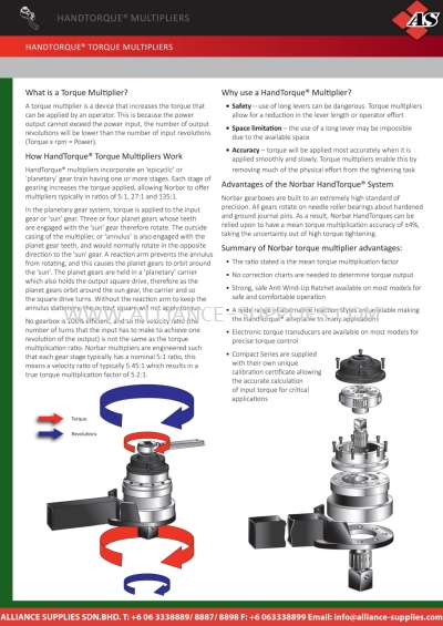 NORBAR Handtorque® Torque Multipliers