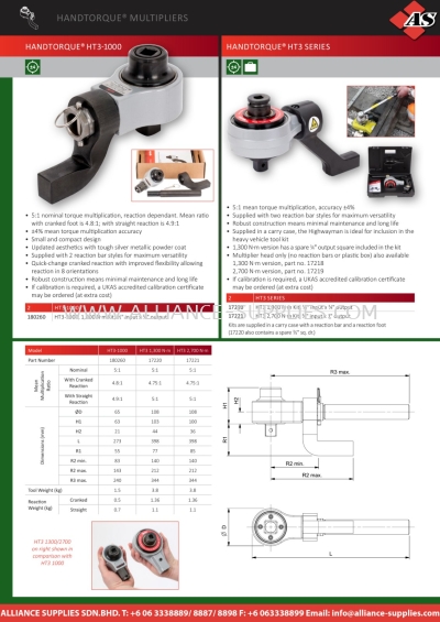 NORBAR Handtorque®HT3-1000 / Handtorque®HT3 Series