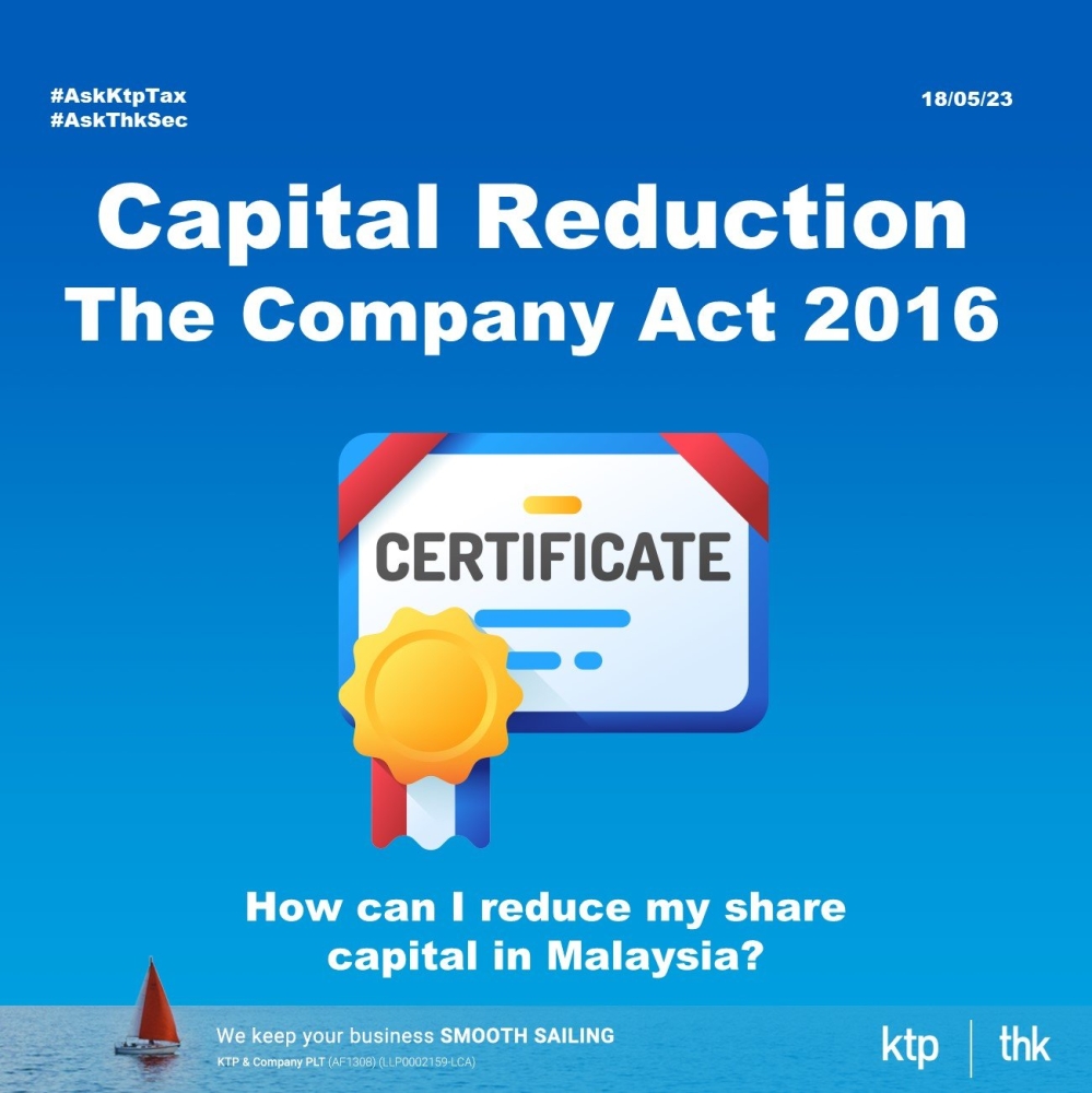 How can I reduce my share capital in Malaysia?
