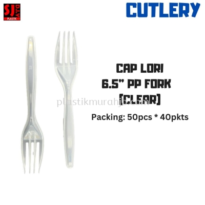 CAP LORI 6.5" PP FORK (CLEAR)